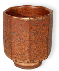 Octagonal Tan Cup 