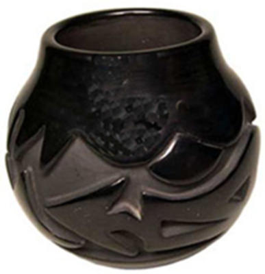 Black on Black Santa Clara Jar