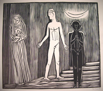 Orpheus, Eurydice and Hermes