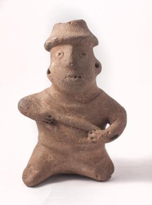 Seated Human Figure Pulling String
