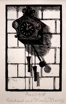 Neujahrsgruss 1976 (Die Uhr) (New Year's Greeting 1976 the Clock)