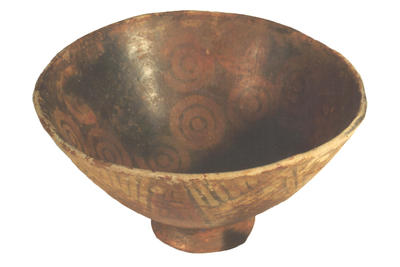 Bowl with Small Base, Flared to Top of Rim